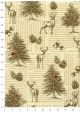 La forêt des cerfs sur fond d'écriture (70x100)