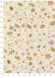 Papier Turnowsky parterre de fleurs fond ivoire réhaussé or (50x70)