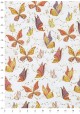 Papier Turnowsky fleurs et papillons fond rose réhaussé or (50x70)