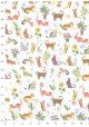 Papier Turnowsky les souris réhaussées or fond vanille (50x70)