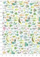 Papier Turnowsky les poissons ambiance anis réhaussés or (50x70)