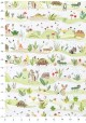 Papier Turnowsky animaux et symboles réhaussé or (50x70)