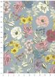 Floral coloré fond bleuté (70x100)