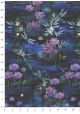 Lys et libellules fond bleu (50x70)