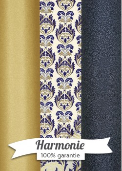 HARMONIE TRIO Brocada bleu et or