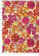 La floraison ambiance orange et rose fond beige (68x98)