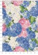 Hortensia rose/ bleu (70x100)