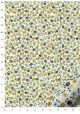 Tapis de fleurs ambiance bleue réhaussé or (70x100)