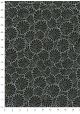 Papier lokta floral blanc sur fond noir (50x75)