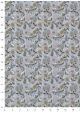 "Botanica" floral beige et rose fond bleu (50x70)