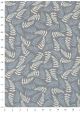"Botanica" fougères blanches et bleues fond bleu (50x70)