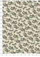 Papier lokta fleuri gris fond naturel (50x75)