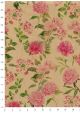 Floral framboise fond kraft (50x69,5)