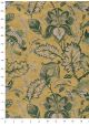 Floral vert fond kraft or (50x69,5)