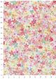 Papier Turnowsky floral ambiance rose et saumon réhaussé or (50x70)