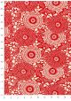 Lokta floral rouge fond naturel (50x70)