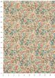 "Liberty" rose bleu vert fond crème (50x70)