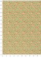 "Liberty" mini fleurs corail et vert fond crème (50x70)