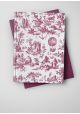 Toile de jouy montgolfière rose fuchsia (65x100)