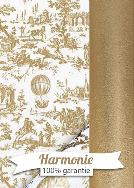 HARMONIE DUO Toile de Jouy montgofières dorées