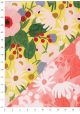 Recto verso "Fleurs stylisées fond jaune / floral corail" (50x70)