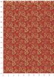 Papier lokta feuillage or fond rouge (50x75)