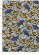 Wax fleurs bleues et jaunes (50x70)