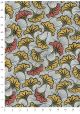 Wax fleurs rouges et jaunes (50x70)