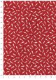 Lokta petits poissons blancs fond rouge (50x75)