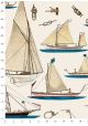 Les voiliers bruns et bleus (70x100)