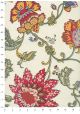 "Papier de coton" Tapisserie fleurs rouges (55x76)