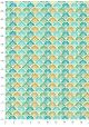 Paquerettes ambiance turquoise réhaussé or (50x70)