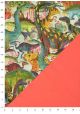 Recto verso "Les dinosaures colorés/ uni rouge" (50x70)