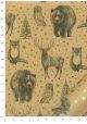 Les animaux de Noël fond strié kraft (68x98)