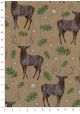 Les cerfs de Noël fond beige (68,5x98)