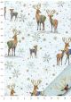 Papier Turnowsky les animaux de Noël réhaussé or (50x70)