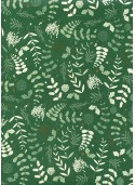 Feuillage de Noël fond vert (70x100)