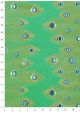 Plumes de paon or sur fond vert jade (50x70)