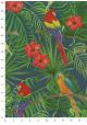 Les perroquets fond exotique vert et bleu (70x100)