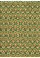 Eventail ambiance verte et orange (50x68)