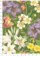 Tapis de fleurs multicolores fond vert (50x68)