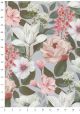 Floral rose et blanc sur fond gris (50x68)