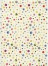 Les bulles colorées fond vanille réhaussé or (50x68)