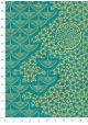 Lokta planche japonaise turquoise et or (50x75)