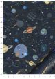 Papier Turnowsky les planetes réhaussé or (50x70)