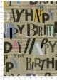 Happy birthday fond beige (68x98)