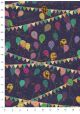 Papier Turnowsky guirlandes et ballons réhaussé or (50x70)