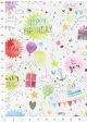 Happy birthday party réhaussé argent (68,5x98)