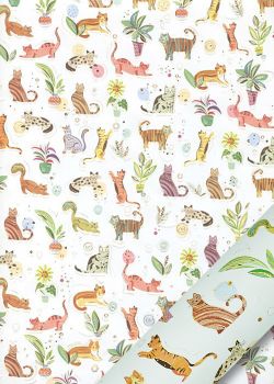 Papier Turnowsky les chats réhaussé or (50x70)