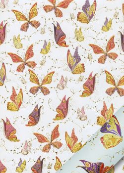 Papier Turnowsky papillons réhaussé or (50x70)